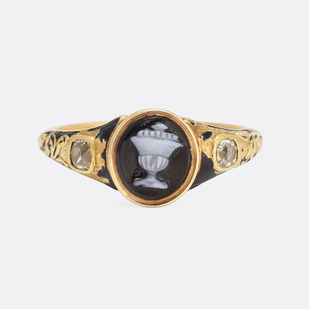 Georgian Urn Cameo Mourning Ring