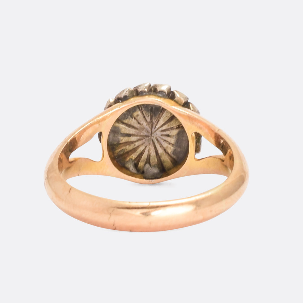 Georgian White Paste Cluster Ring