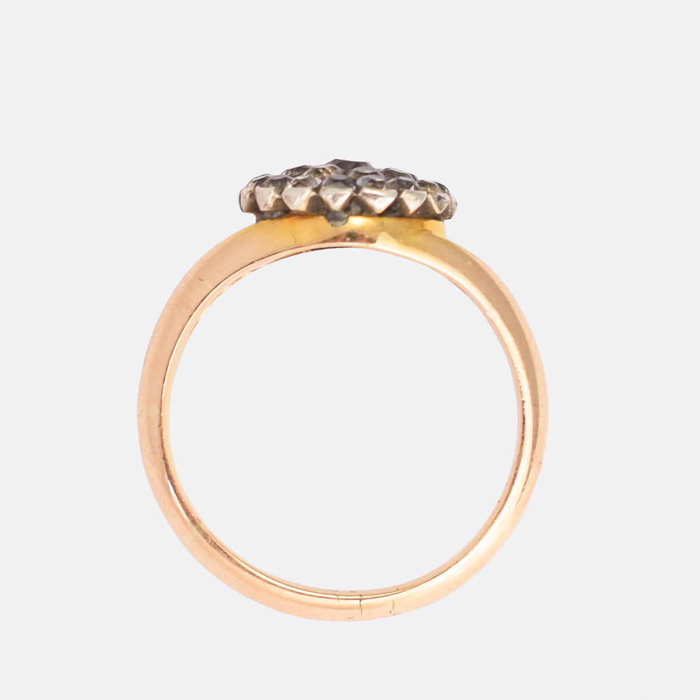 Georgian White Paste Cluster Ring