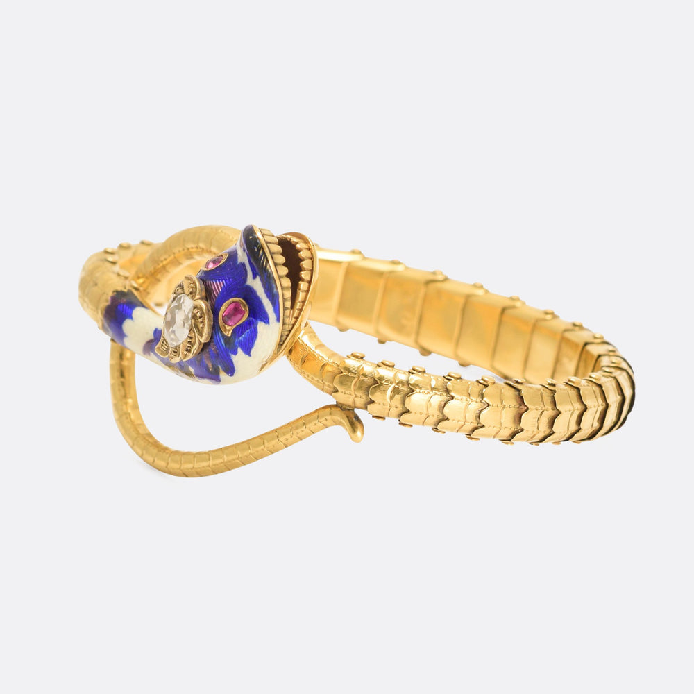 Imperial Russian Diamond Snake Bracelet
