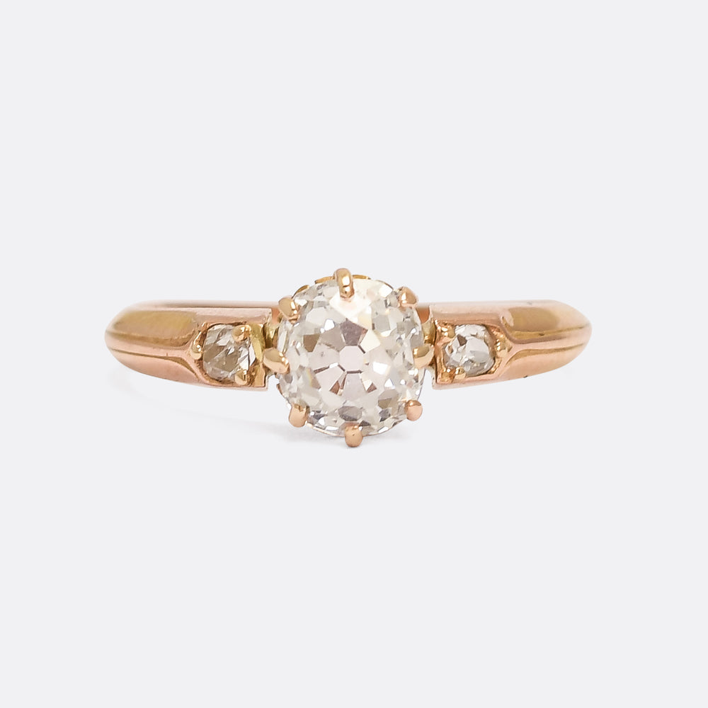 Late Victorian 1.16ct OMC Diamond Solitaire Ring