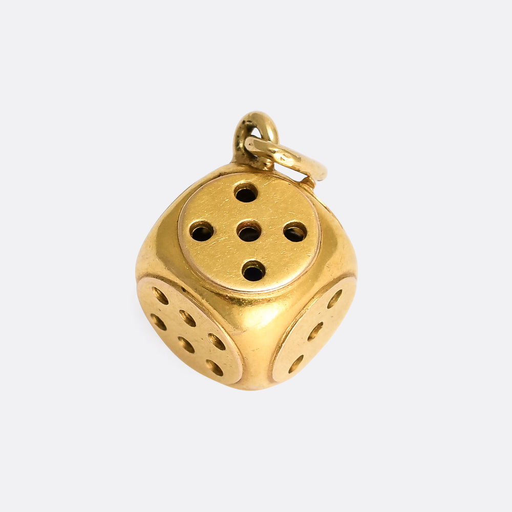 Late Victorian Dice Within a Die Charm Pendant