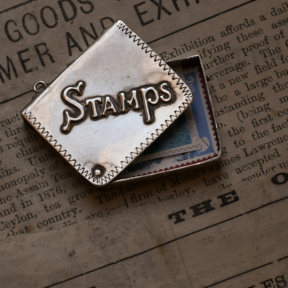 Vintage Stamp Book Pendant