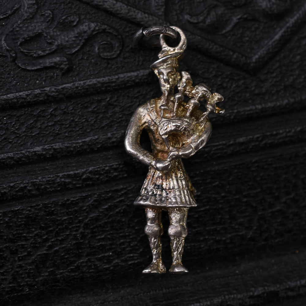 1920s Highland Bagpiper Charm