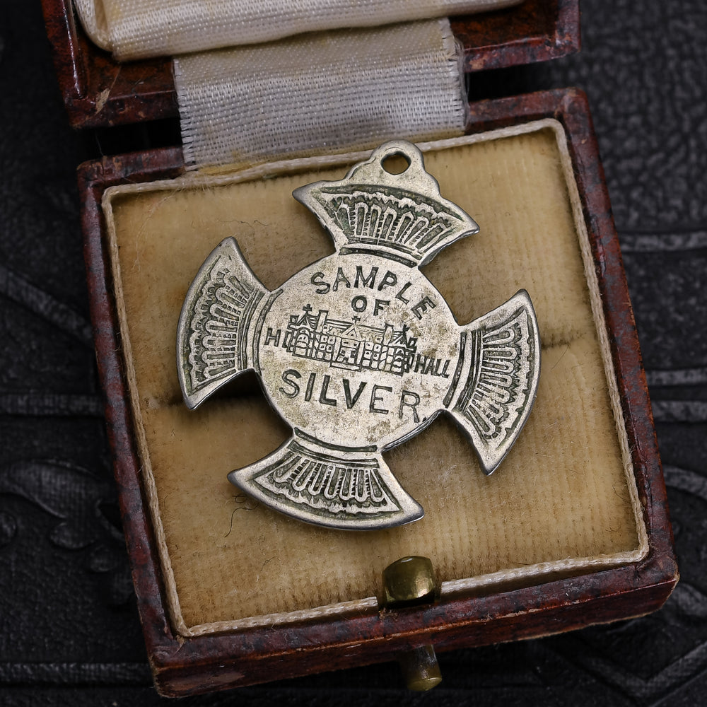 Victorian Walker & Hall Silver Sample Pendant