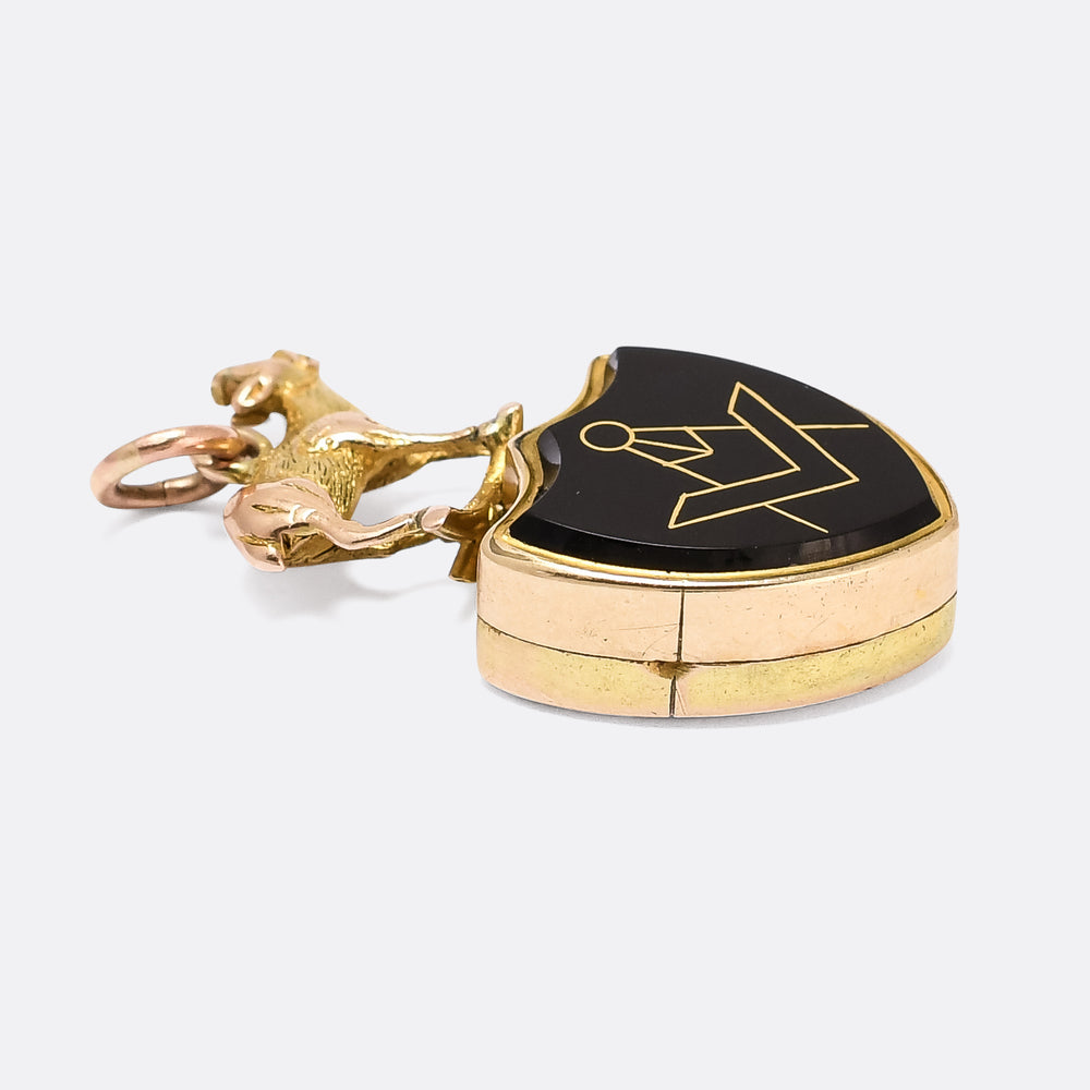 Mid-Victorian Masonic Shield Locket