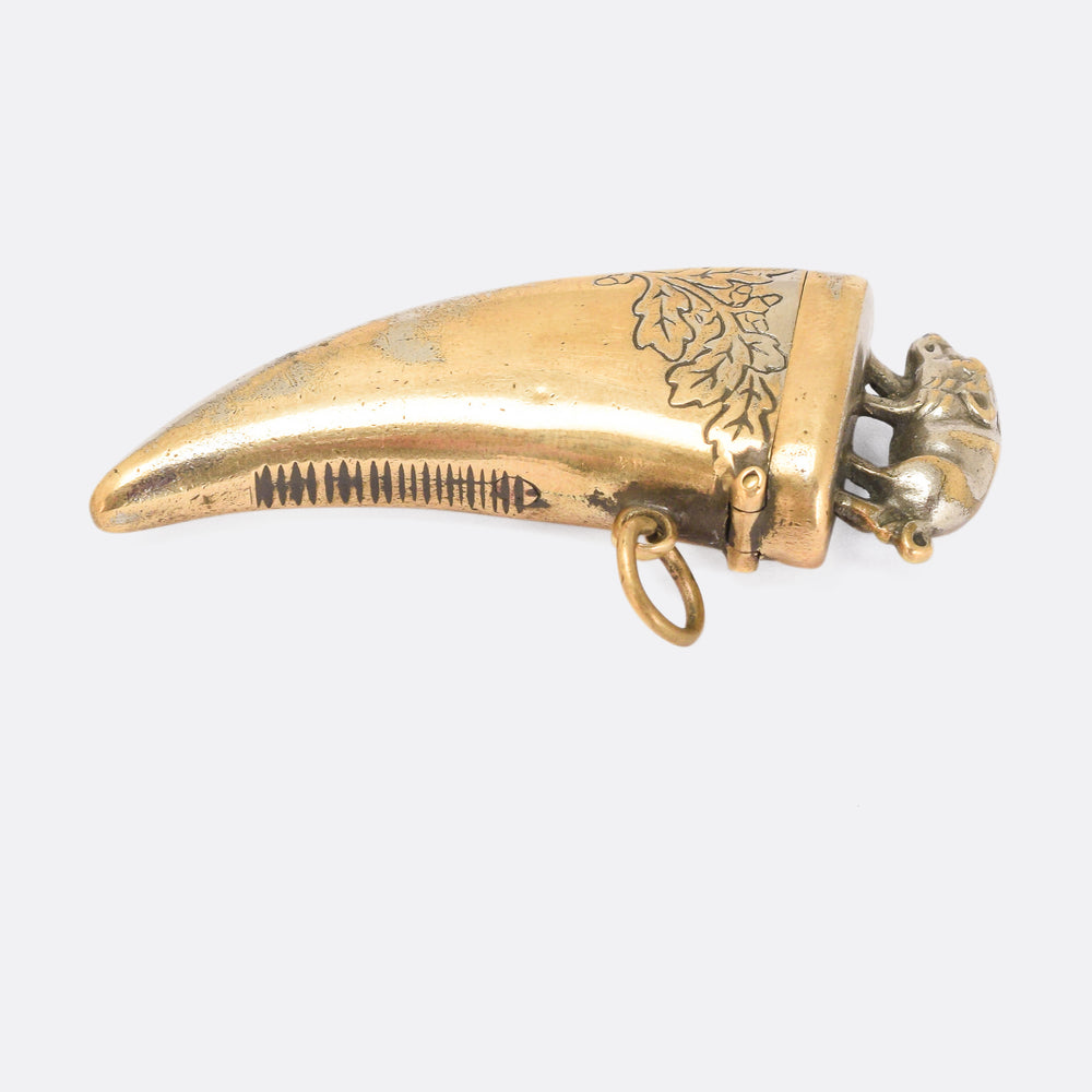 Mid-Victorian Tiger Claw Vesta Case