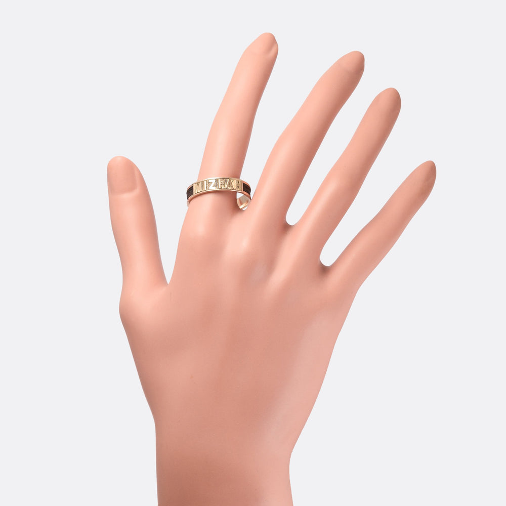 Mid-Victorian Braided Hair MIZPAH Ring
