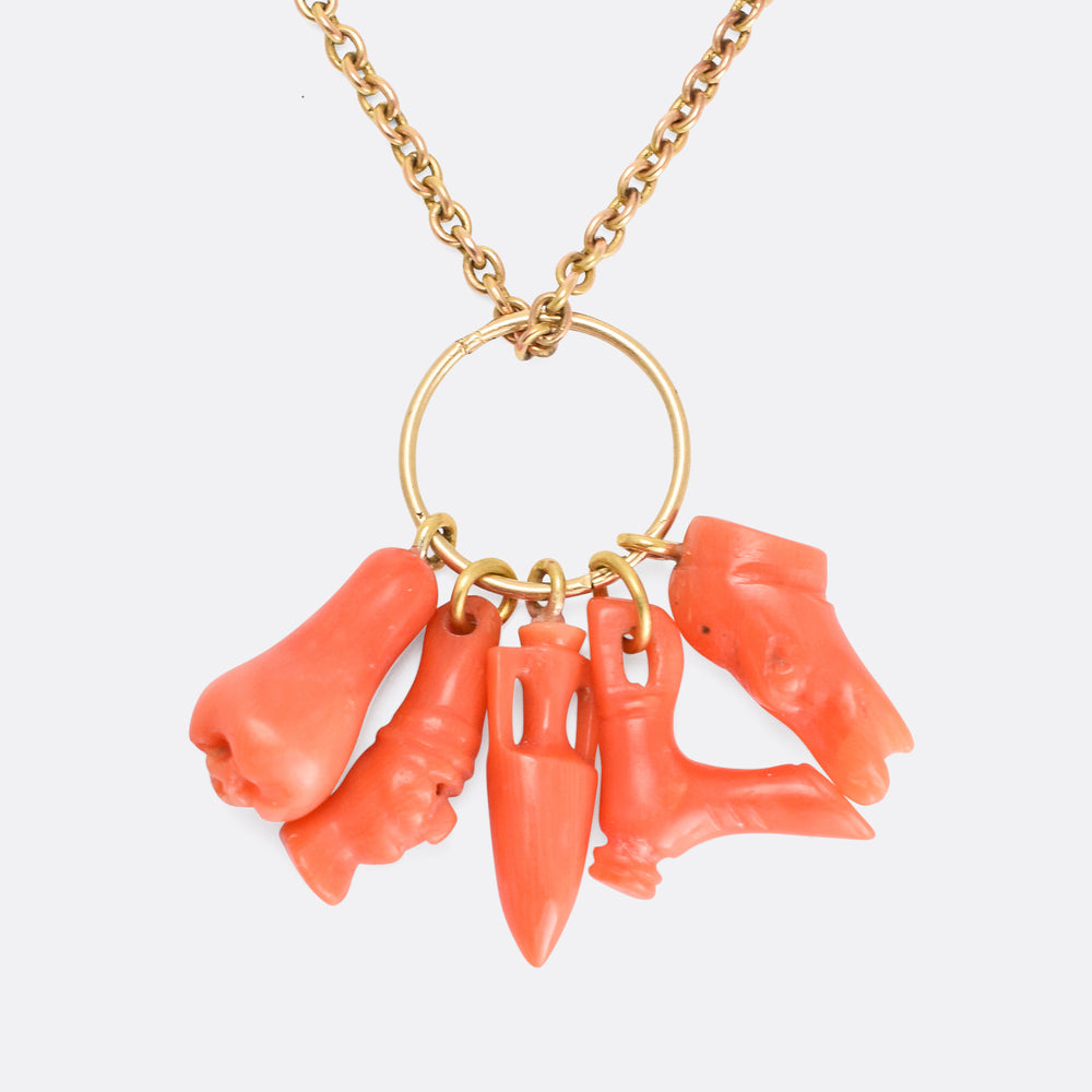 Mid-Victorian Coral Amulets