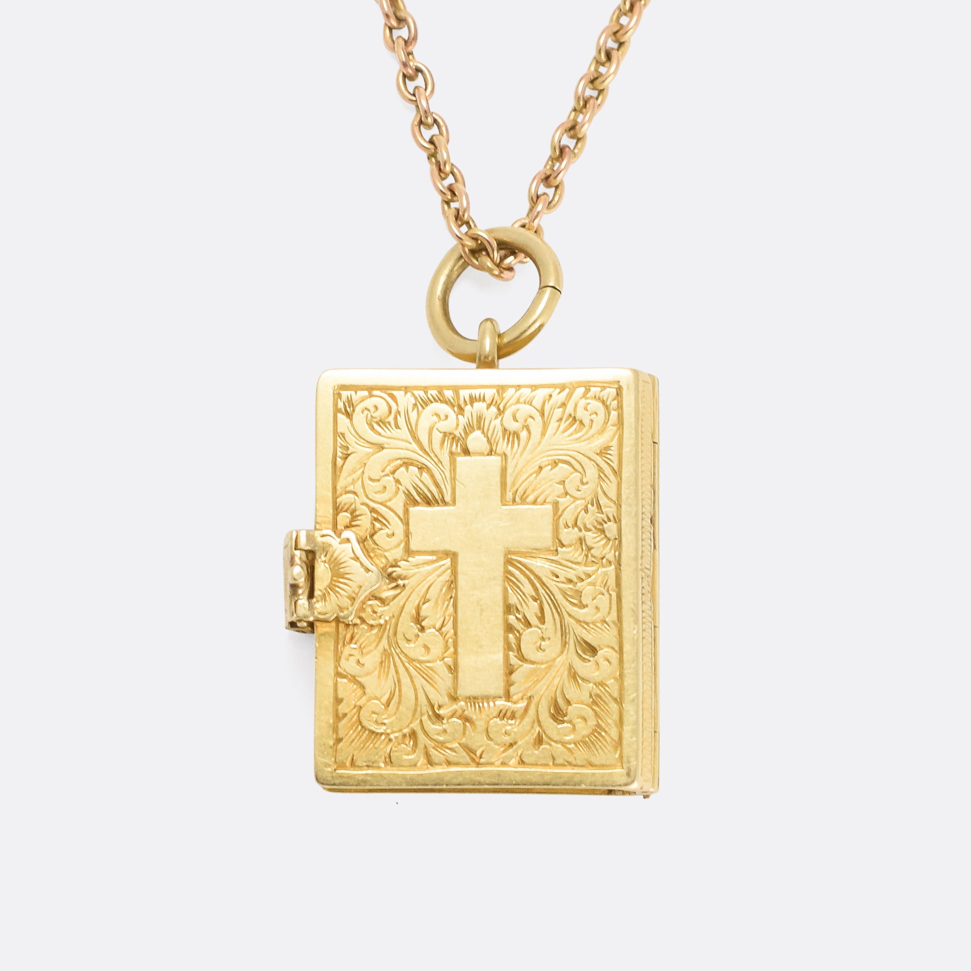 Mid-Victorian Gold Bible Locket – Butter Lane Antiques