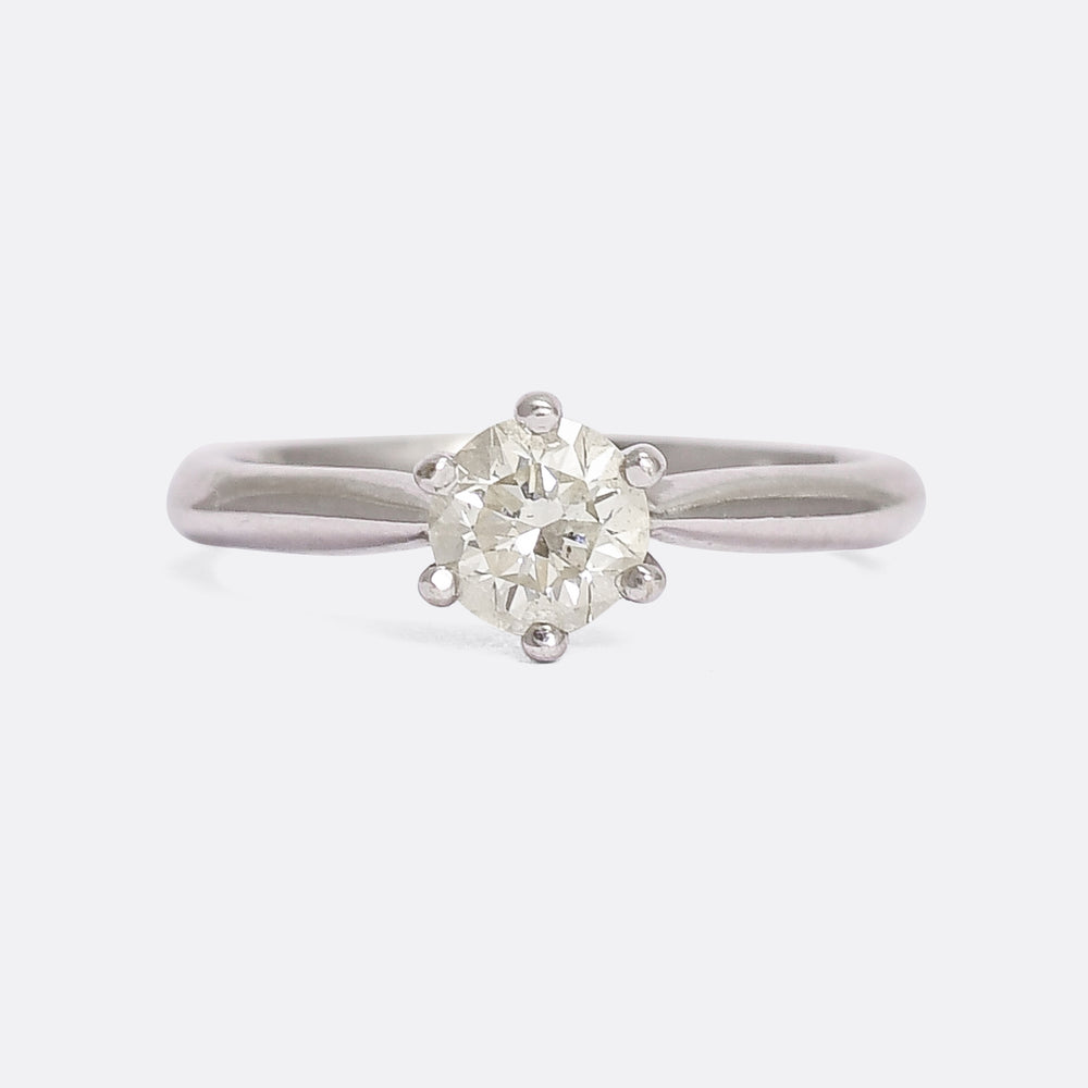 Modern .50ct Diamond Solitaire Engagement Ring