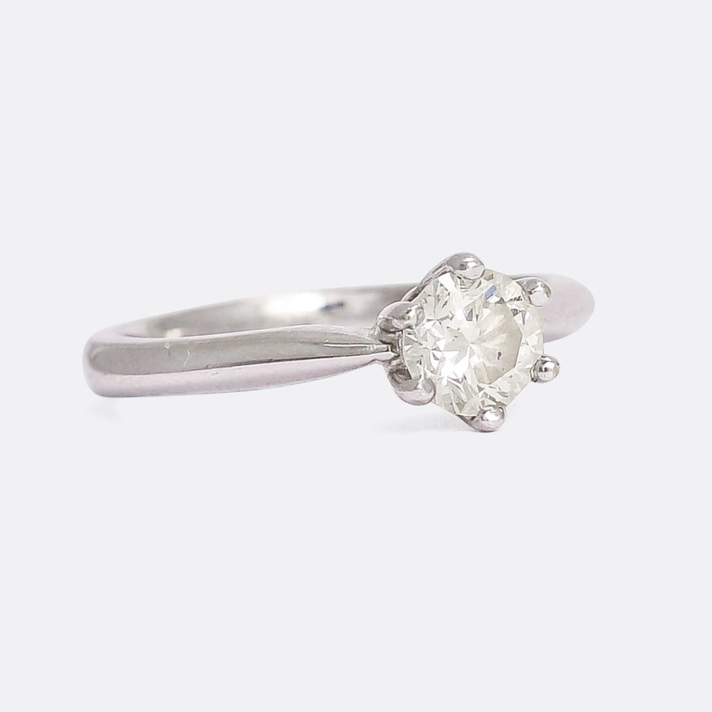 Modern .50ct Diamond Solitaire Engagement Ring