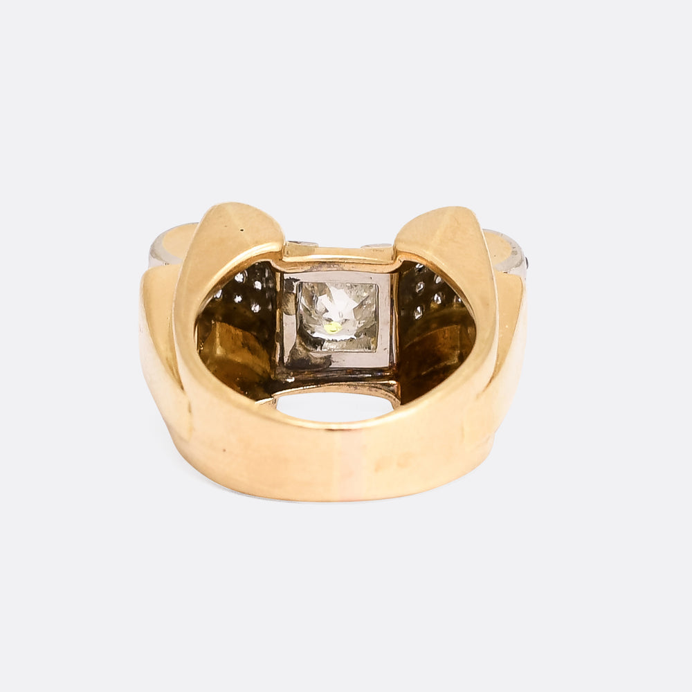 Modernist Diamond Cocktail Ring