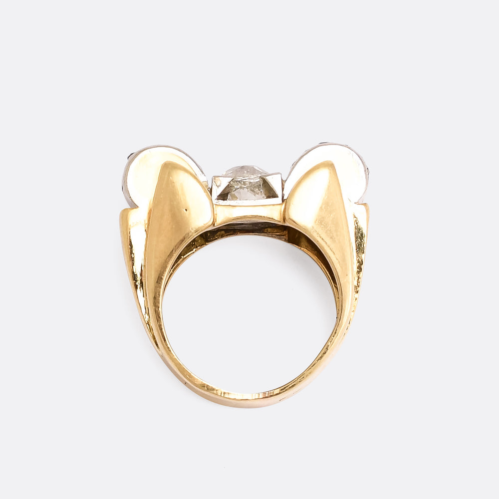 Modernist Diamond Cocktail Ring