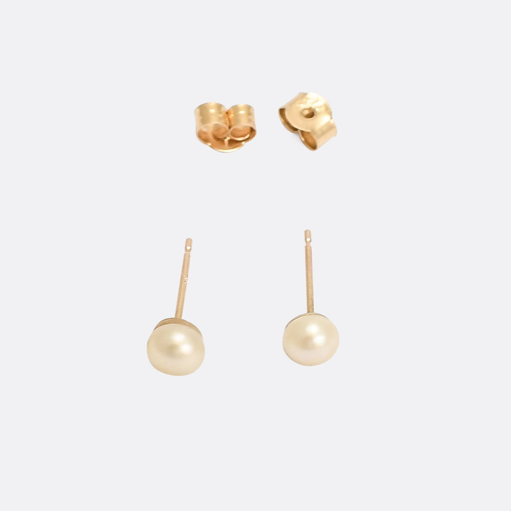 Natural Pearl Stud Earrings