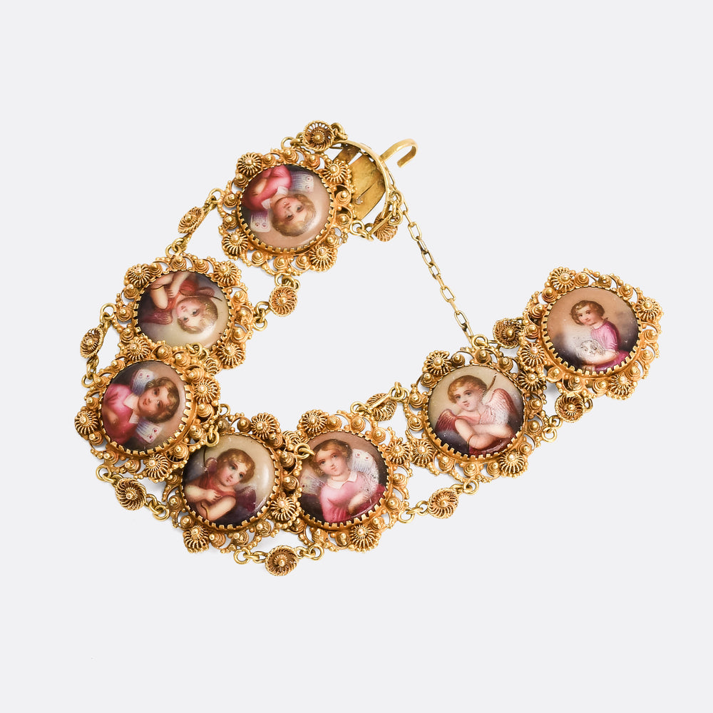 Regency Period Enamel Portrait Bracelet
