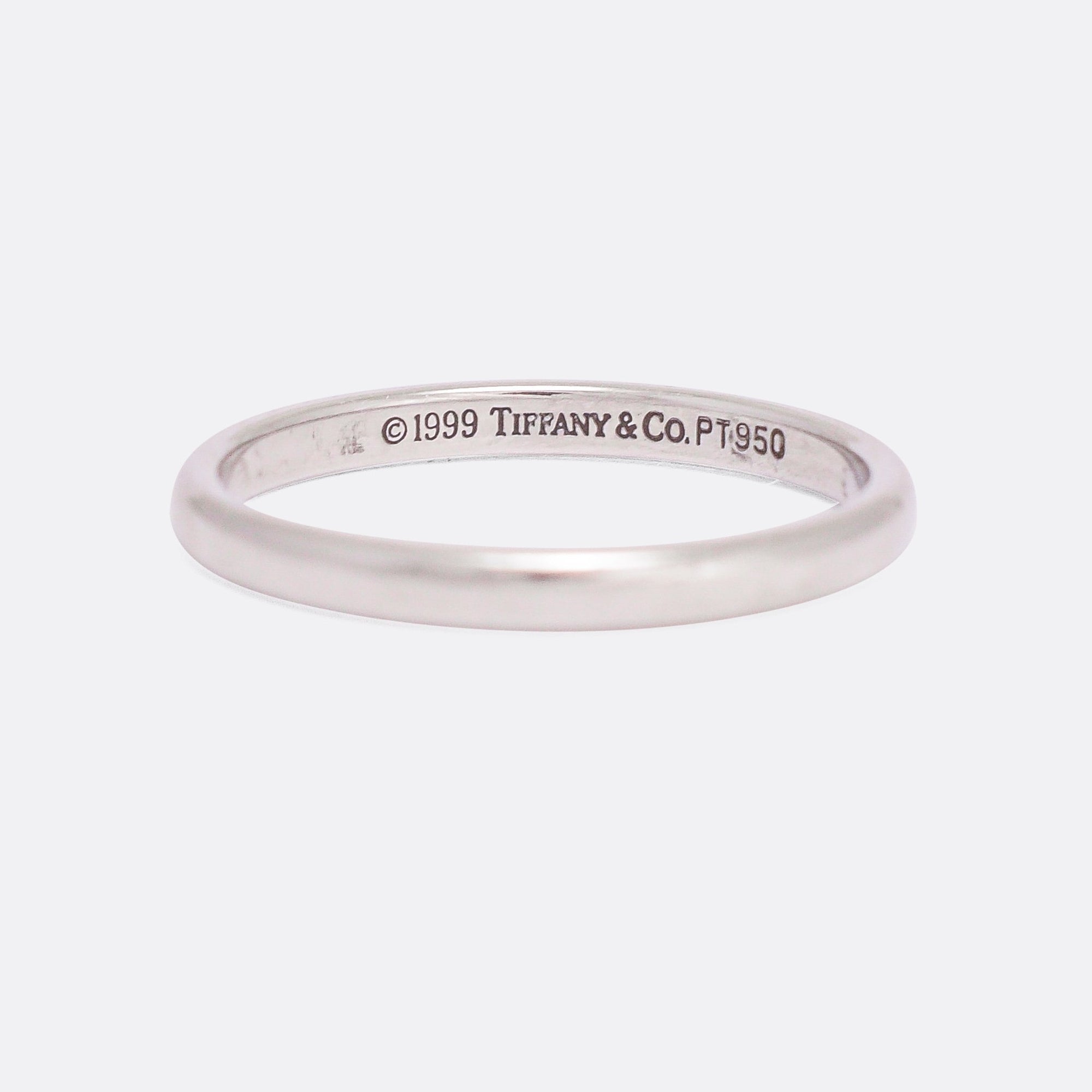 Tiffany pt950 clearance wedding band