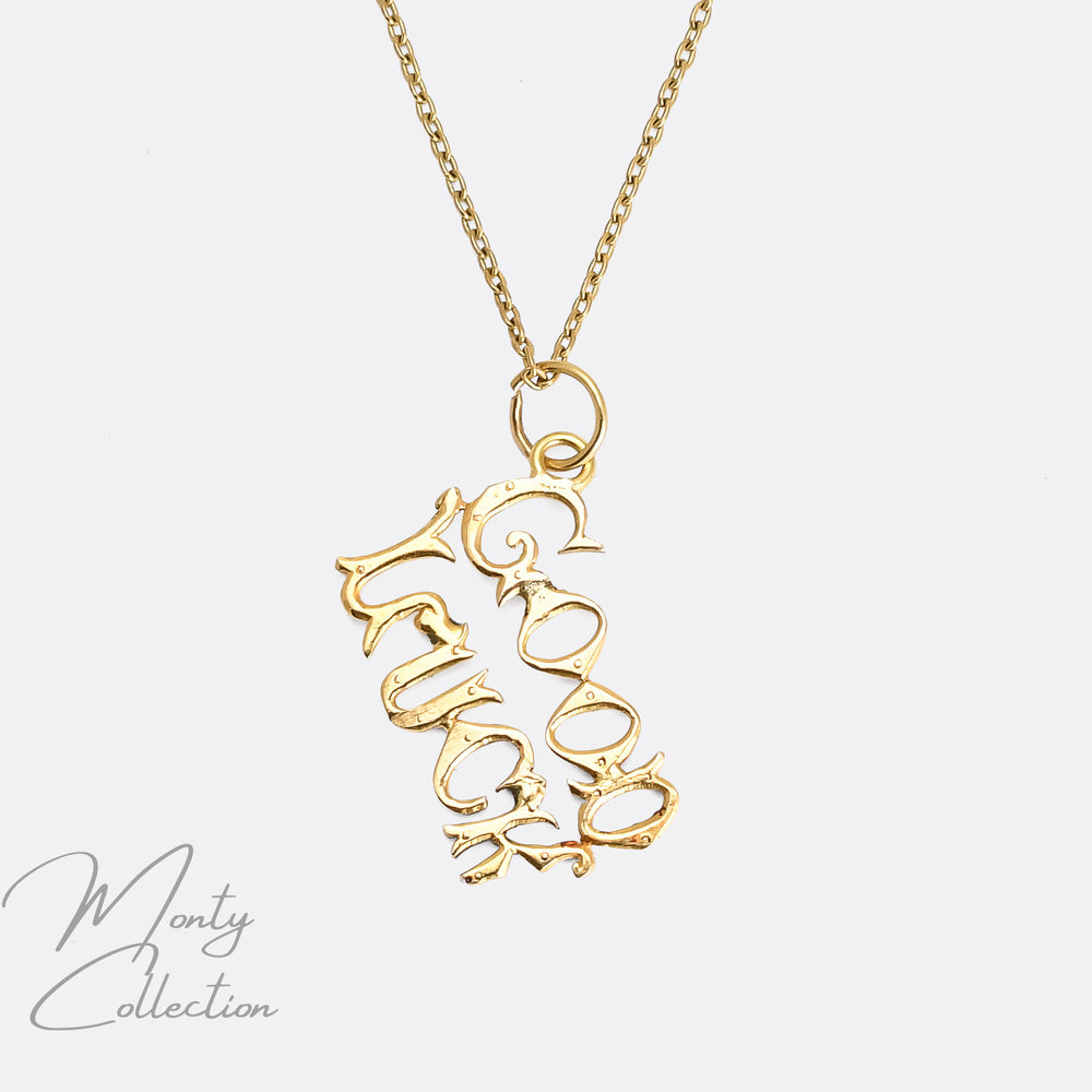 Victorian 15k Gold Good Luck Charm Pendant