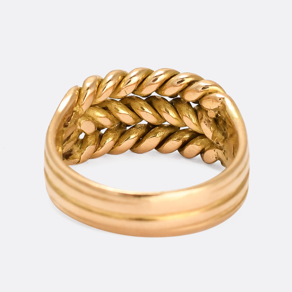 Victorian 18k Gold Keeper Ring