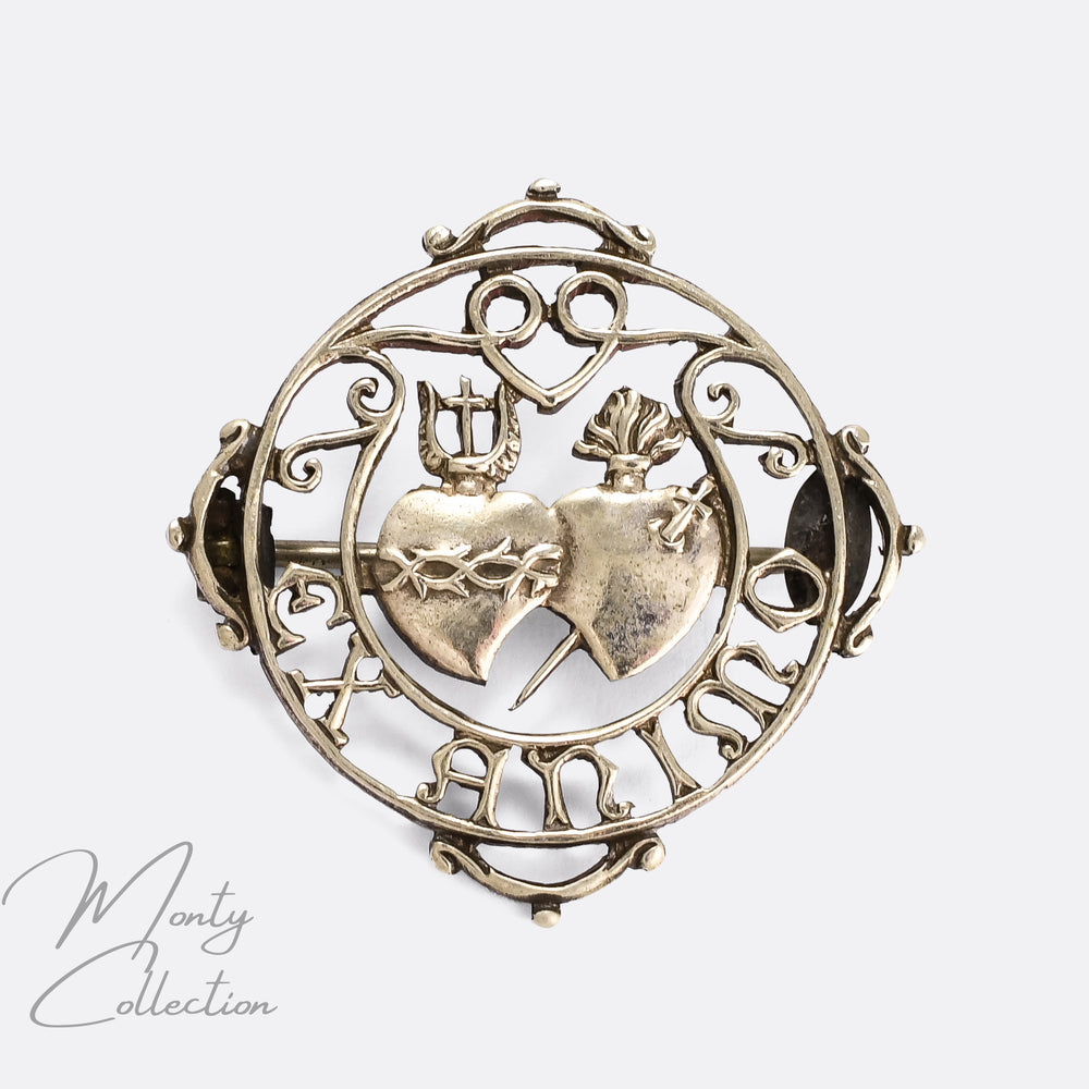 Victorian Alliance of the Hearts Ex Animo Brooch