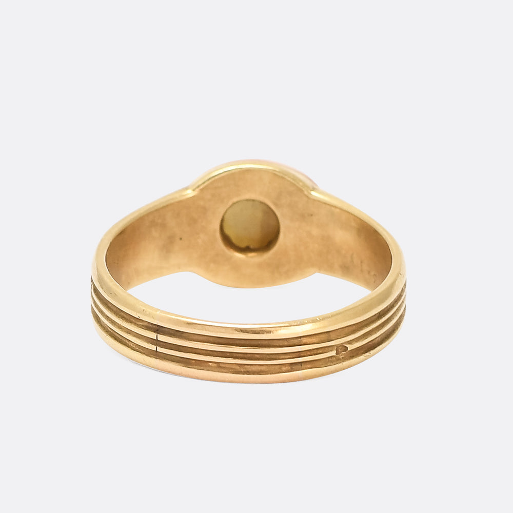 Victorian Cat's Eye Solitaire Ring