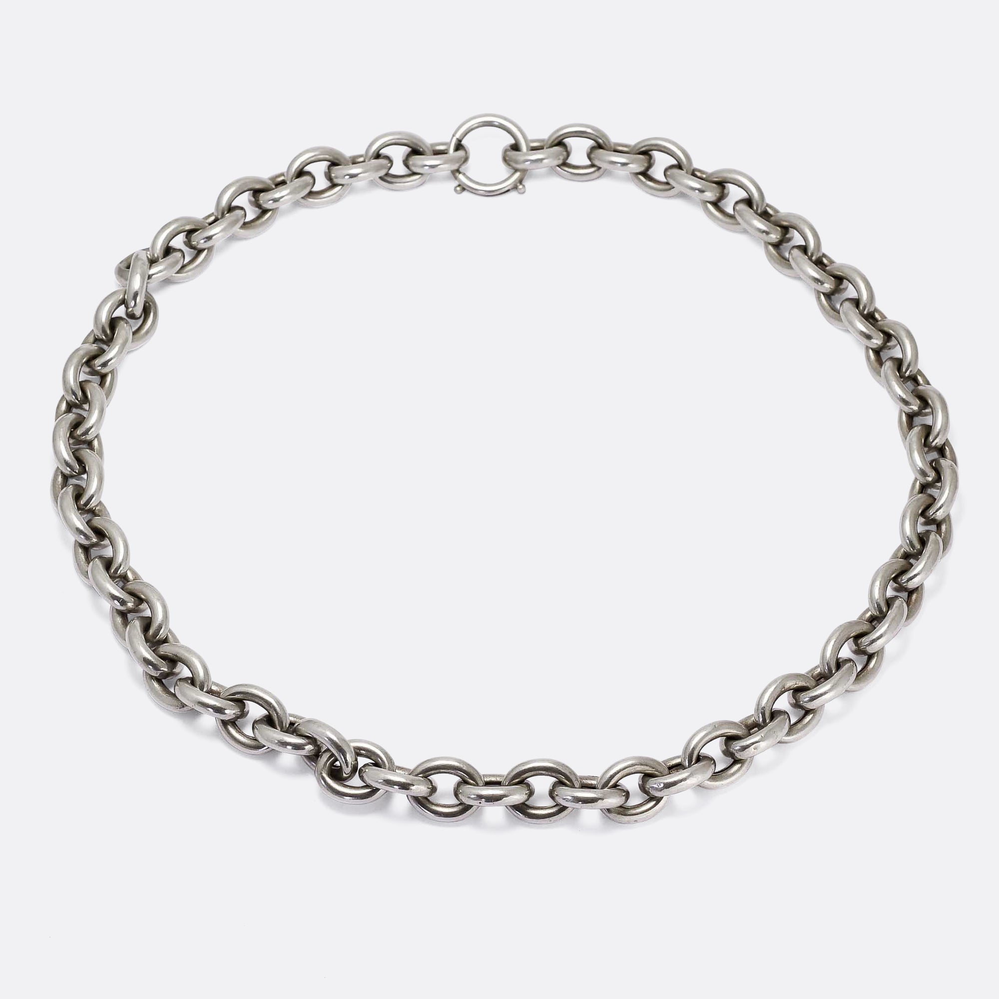 Victorian Chunky Silver Chain Necklace – Butter Lane Antiques