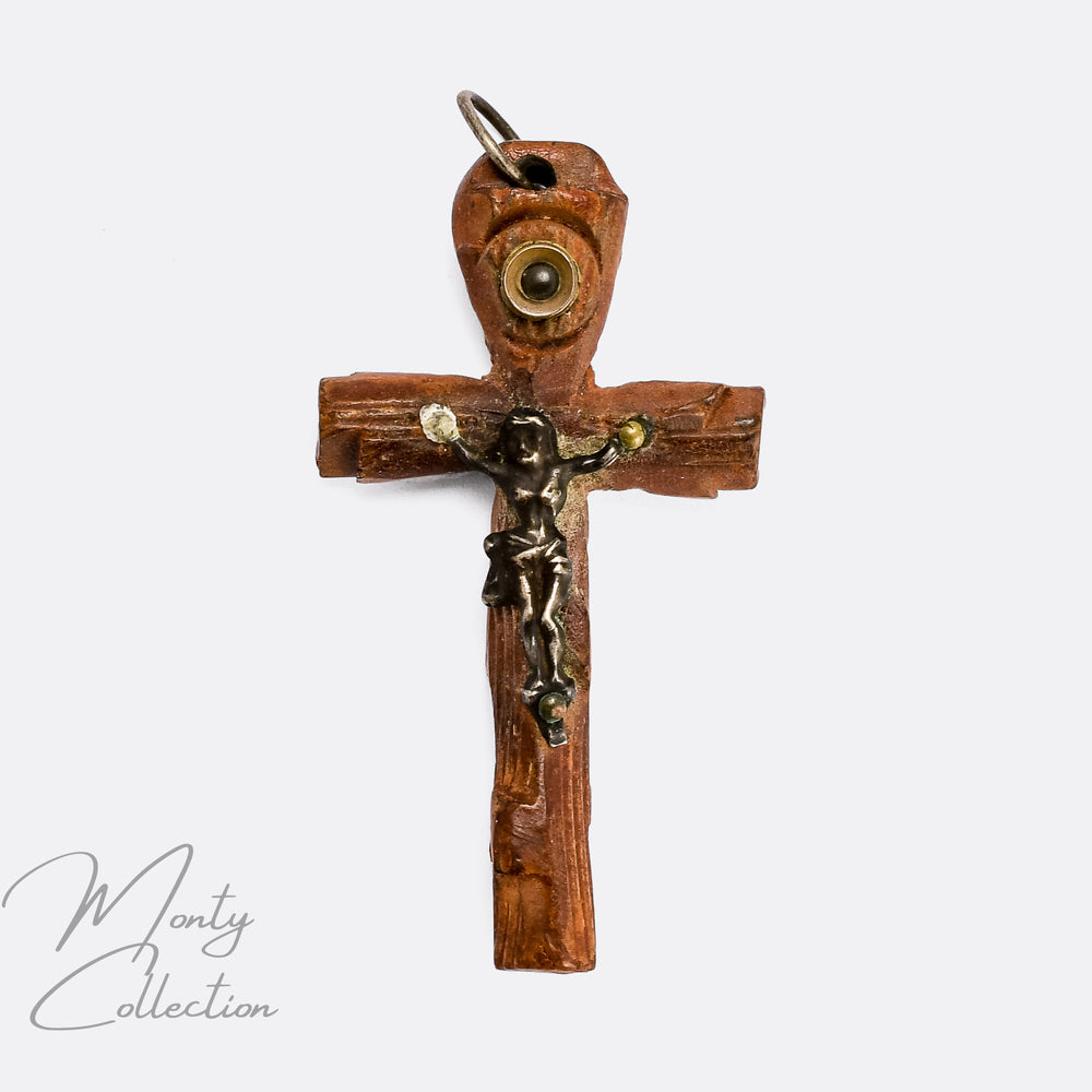 Victorian Crucifix Stanhope Pendant Mont-Saint-Michel