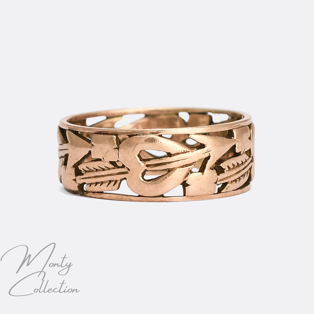Victorian Cupid's Arrow Openwork Band