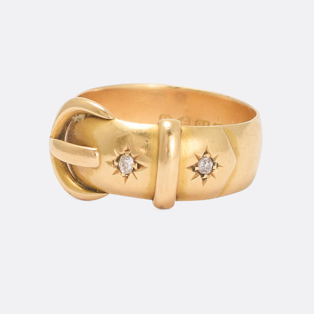 Victorian Diamond Buckle Ring