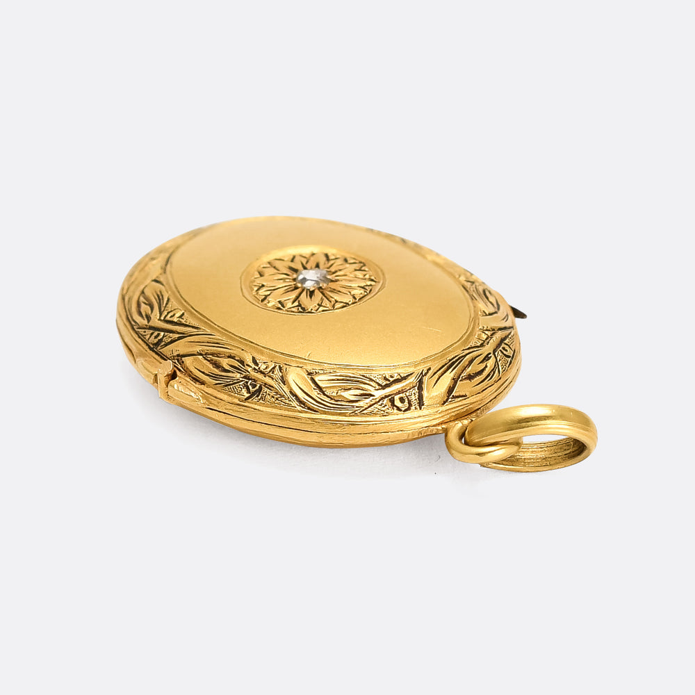Victorian Diamond Sunflower Locket