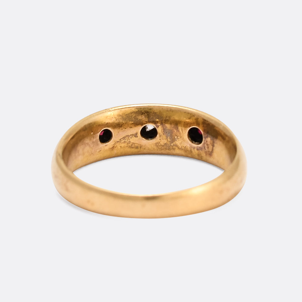 Victorian Diamond & Ruby Star Gypsy Ring