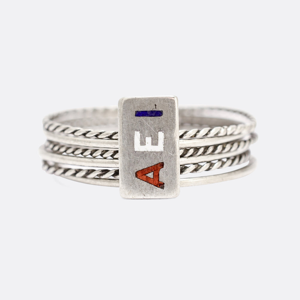 Victorian Enamel AEI Harem Ring