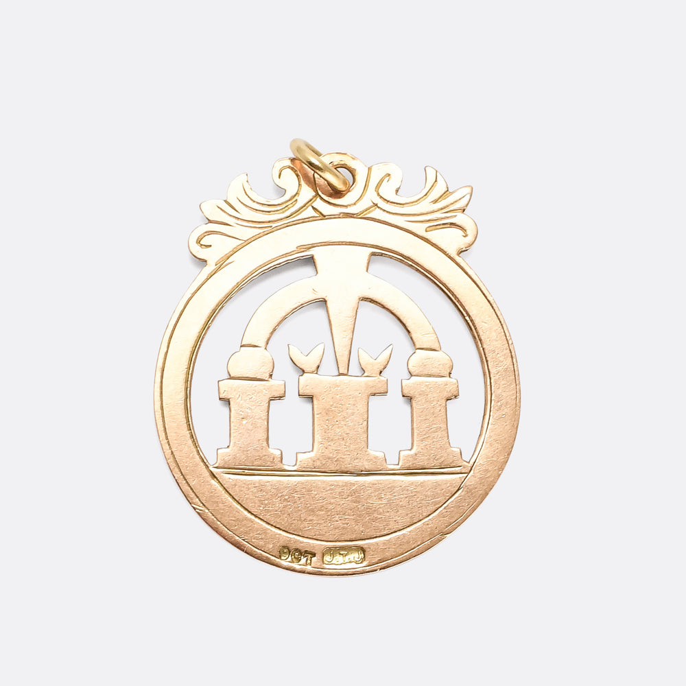Victorian Enamelled Masonic Pendant