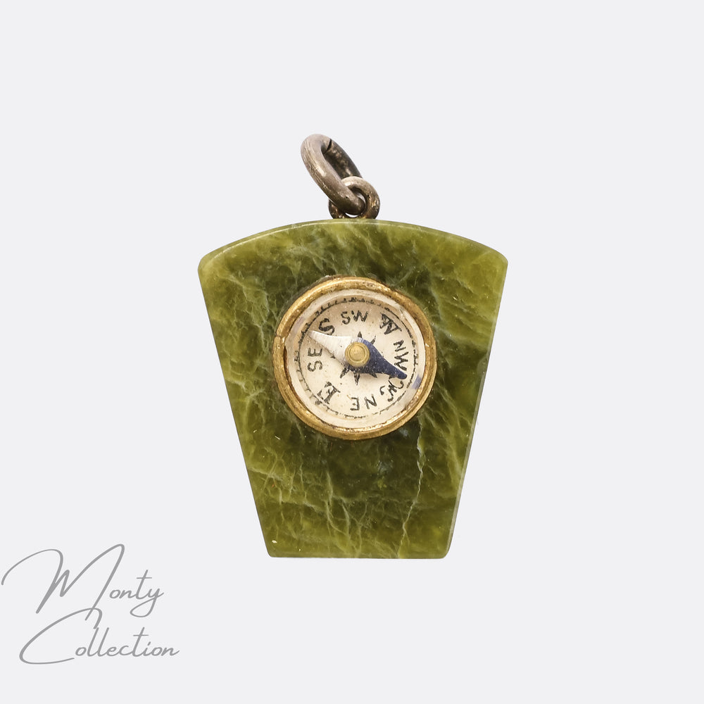 Victorian Irish Connemara Keystone Compass Pendant