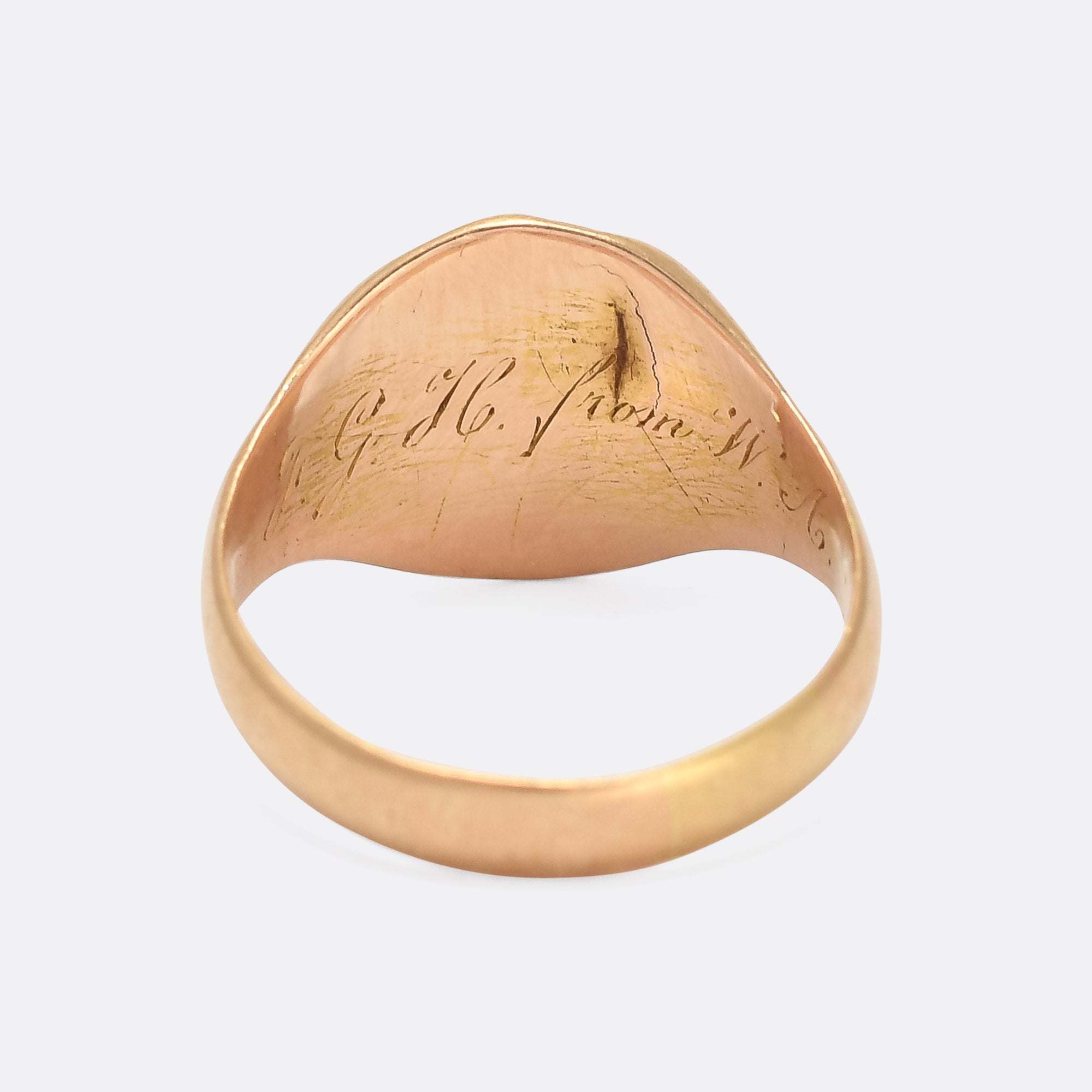 Victorian Lapwing Heraldic Intaglio Crest Singet Ring Butter Lane Antiques