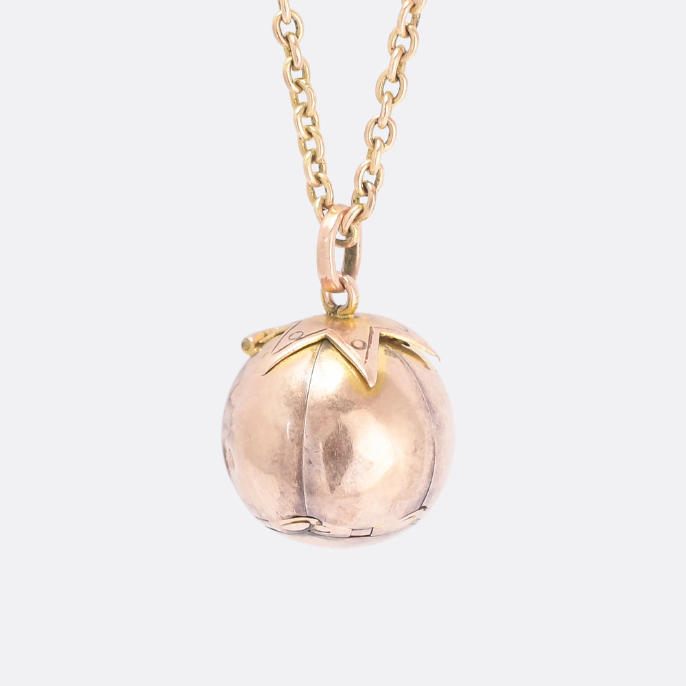 Victorian Masonic Star Orb Pendant