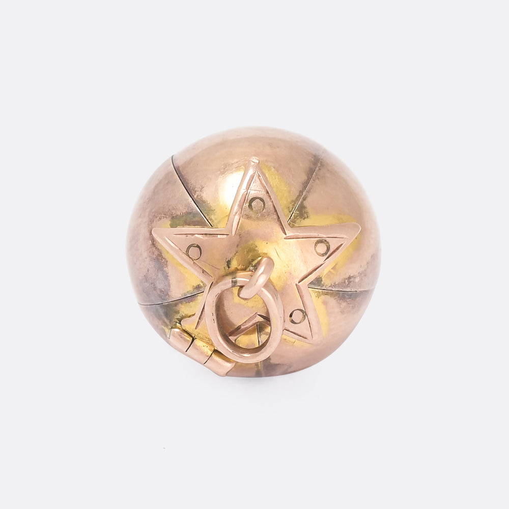 Victorian Masonic Star Orb Pendant