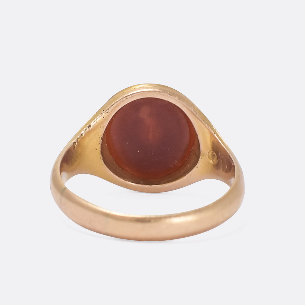 Victorian Medusa Intaglio Signet Ring