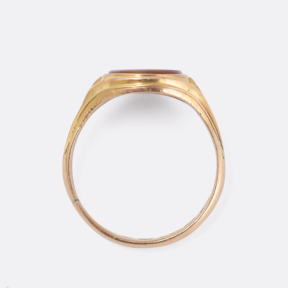 Victorian Medusa Intaglio Signet Ring