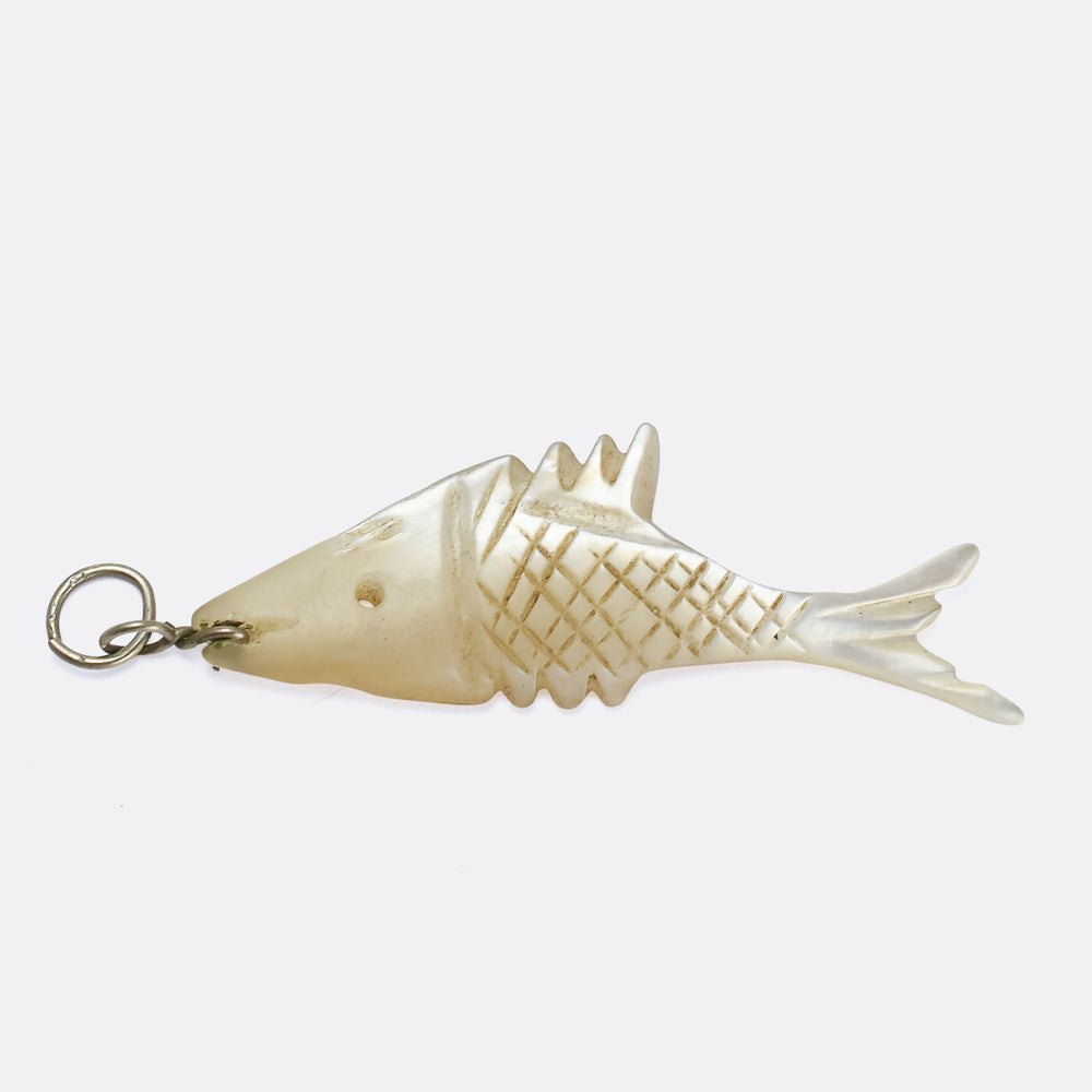 Victorian Mother of Pearl Fish Pendant
