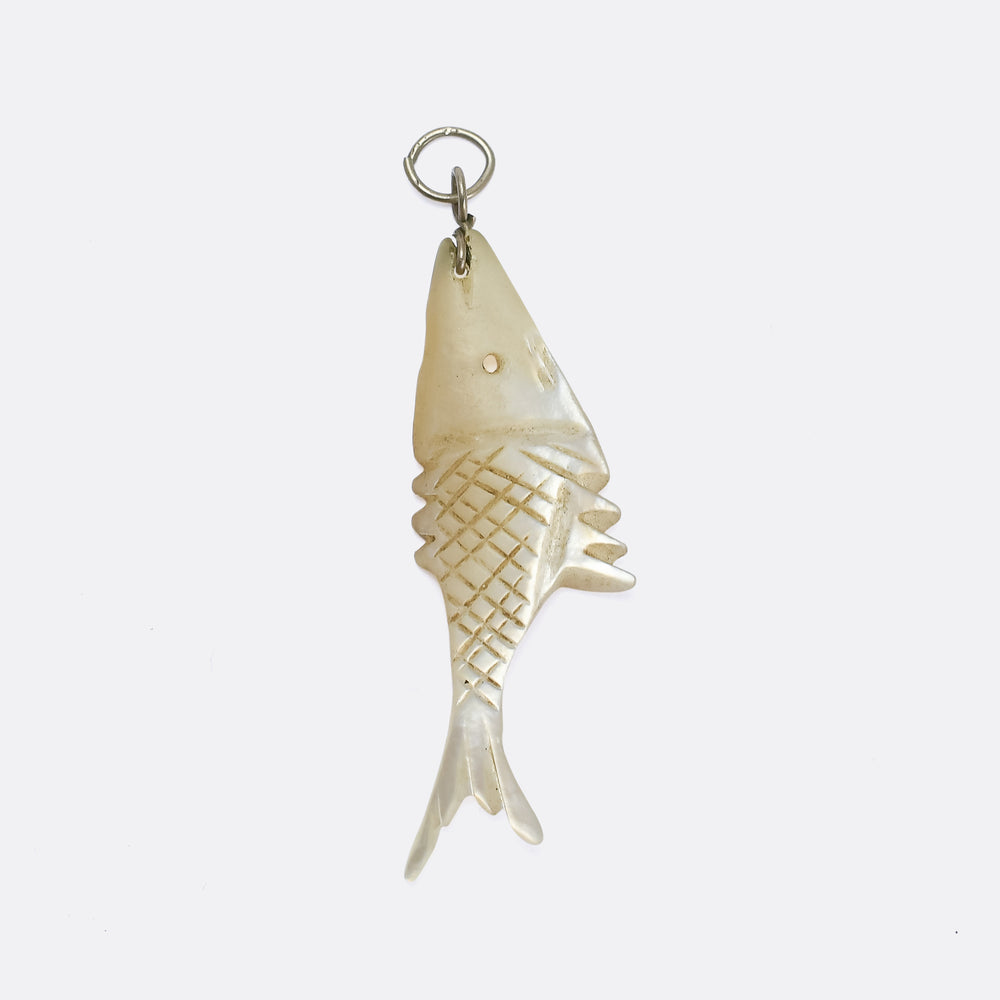Victorian Mother of Pearl Fish Pendant