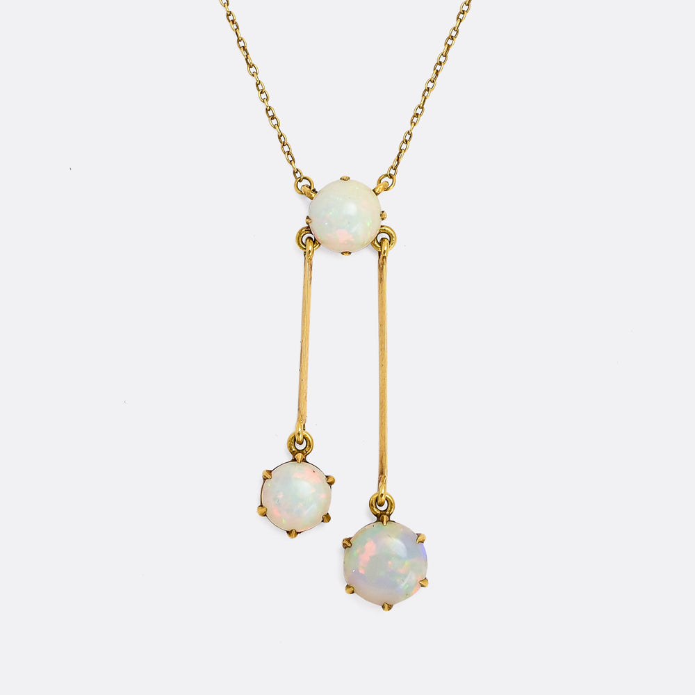 Victorian Opal Negligee Necklace