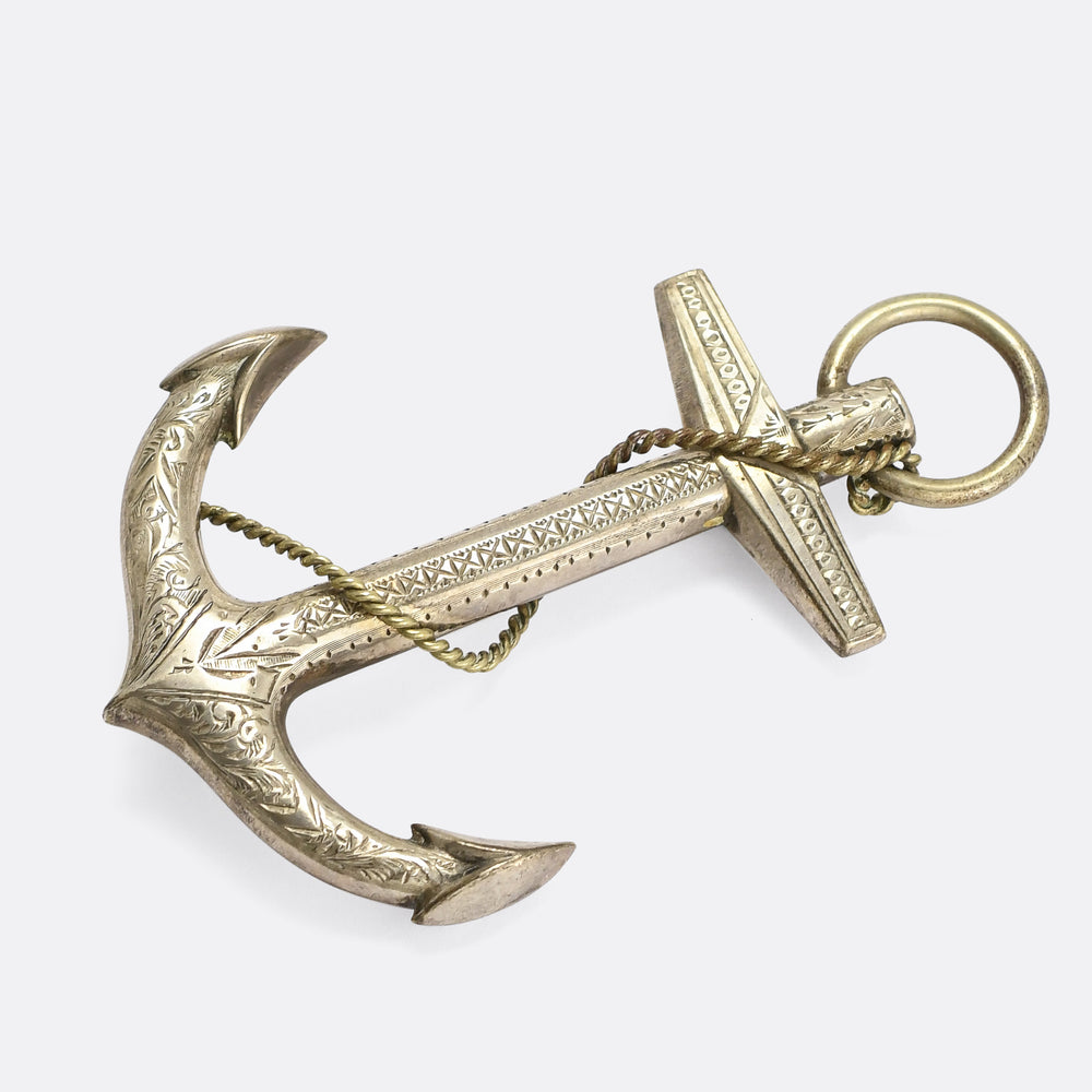 Victorian Oversized Anchor Brooch