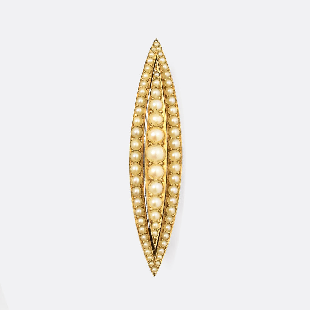 Victorian Pearl Fertility Brooch