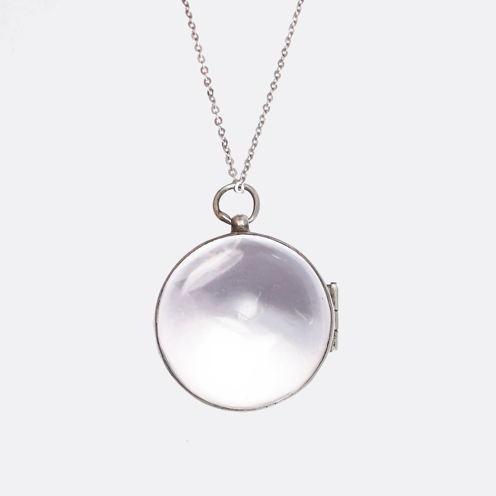 Victorian Rock Crystal Pool of Light Locket