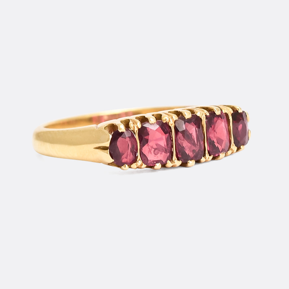 Victorian Ruby 5-Stone Ring