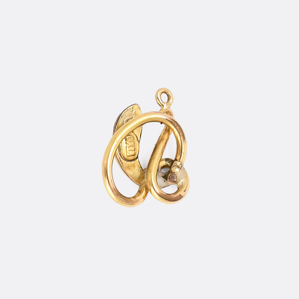 Victorian Ruby Serpent Charm