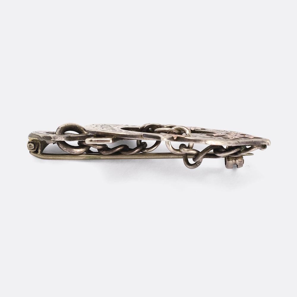 Victorian Silver Hope Anchor Brooch