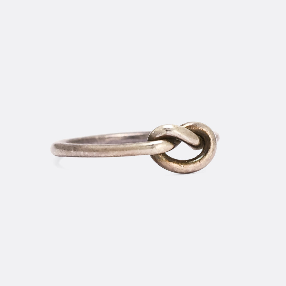 Victorian Silver Lover's Knot Ring