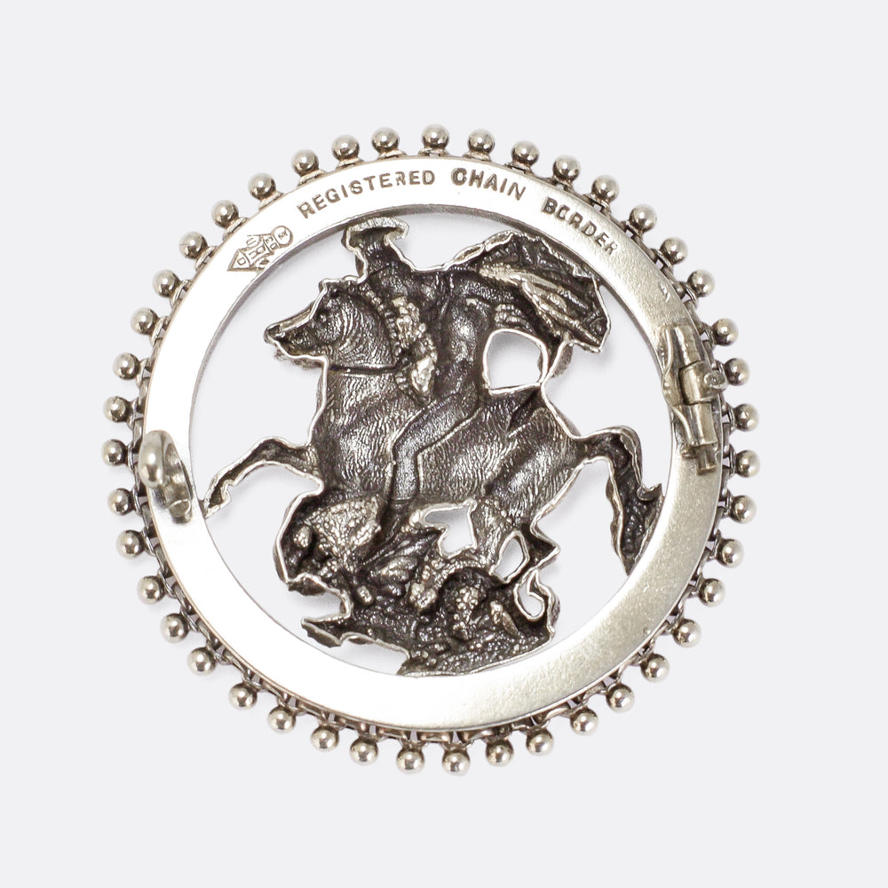 Victorian St George And The Dragon Brooch